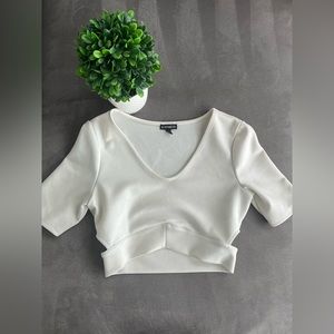 Express White Croptop